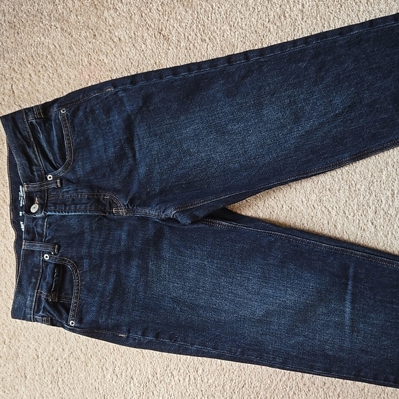 Old Navy High-Rise Slouchy Straight Cropped Dark Wash Jeans Size 00 - Picture 9 of 15